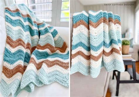 Zig-Zag Crochet Blanket Pattern - Daisy Cottage Designs