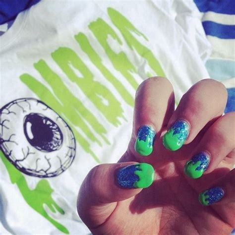 Green Slime Nails Pictures, Photos, and Images for Facebook, Tumblr, Pinterest, and Twitter