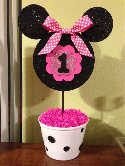 minnie mouse first birthday | Minnie Mouse 1st birthday centerpiece | Kids Minie Mouse Party ...