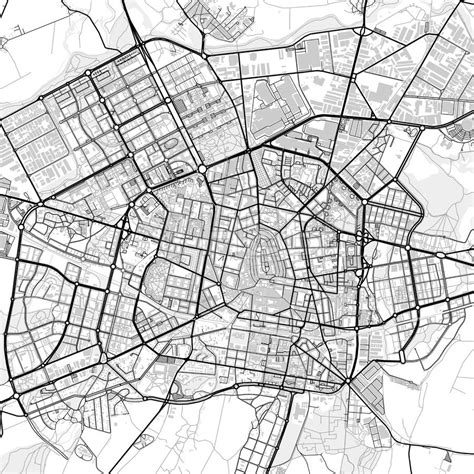 Downtown map of Vitoria-Gasteiz, Spain - HEBSTREITS Sketches | Vitoria-gasteiz, Map, Map vector