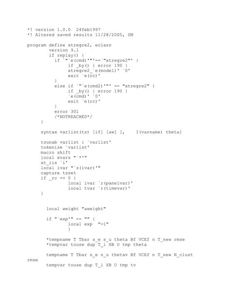 (PDF) XTREGRE2: Stata module to estimate random effects model with weights