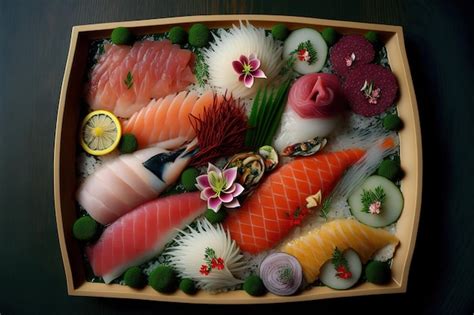 Premium Photo | Assorted sashimi from japan