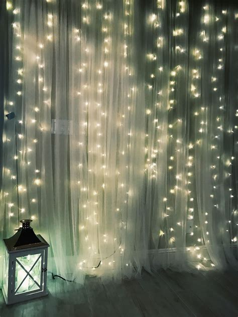 Twinkling lights with sheer curtains backdrop for Christmas. | Picture ...