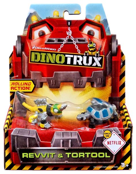 Dinotrux Revvit Tortool Diecast Figure 2-Pack Mattel Toys - ToyWiz