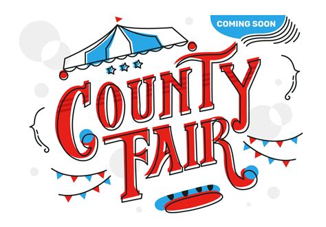 County Fair Lettering Typography Background Vector Illustration 257437 ...