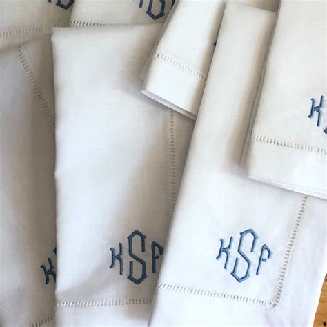 Monogrammed Linen Napkins - Etsy