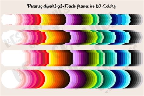 Frames Clipart Set Labels clipart Colorful frames label clipart ...