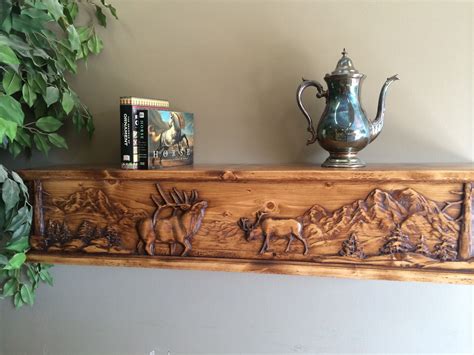 Rustic Cabin Mantel Shelf | Rustic mantel, House decor rustic, Fireplace mantel shelf