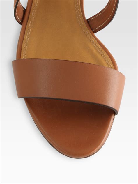 Ralph Lauren Collection India Leather Sandals in Brown | Lyst