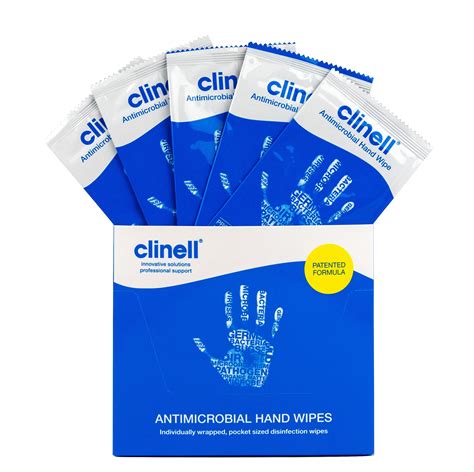 Clinell Antibacterial Hand Wipes Box of 100