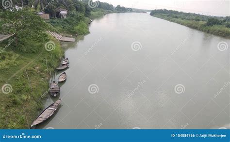 Indian River of a village stock photo. Image of boat - 154084766