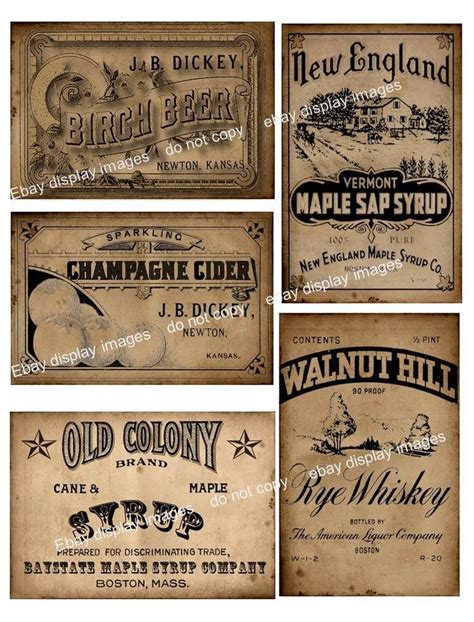 Vintage Jar Labels