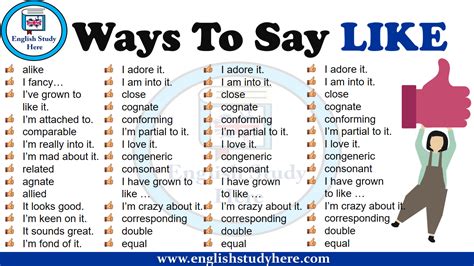 Ways To Say LIKE in English