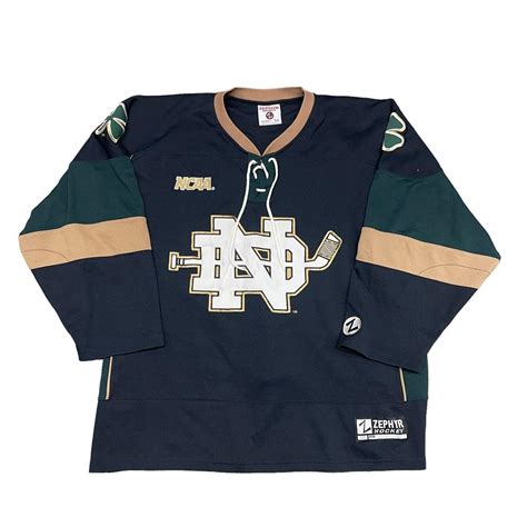 Vintage Notre Dame Hockey Jersey! College style... - Depop