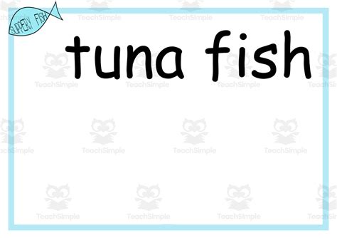 Slippery Fish Vocabulary Cards by Teach Simple