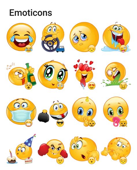 Emoticons Telegram sticker set | Telegram stickers, Emoticon, Sticker set