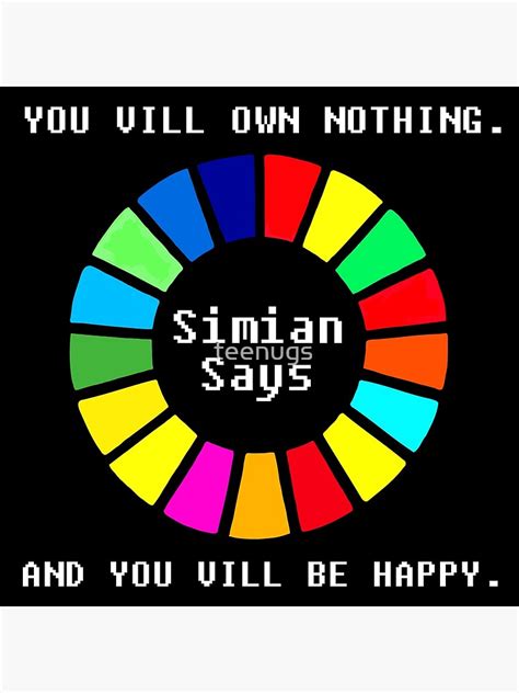 "You Vill Own Nothing And Be Happy WEF Logo 80s Gamer Meme" Photographic Print for Sale by ...