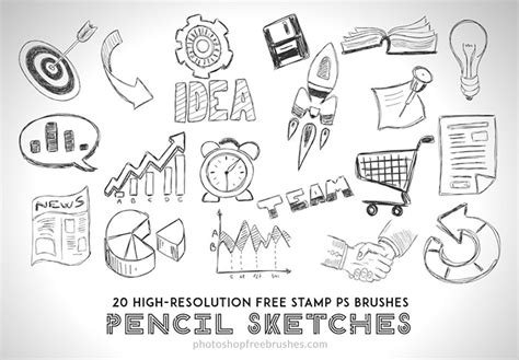 20 Sets of Free Photoshop Pencil Brushes | PHOTOSHOP FREE BRUSHES