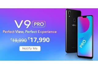 Vivo V9 Pro Launched:-Price,Specifications