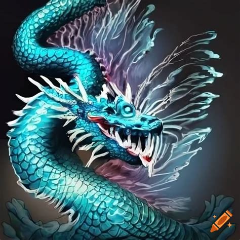 Japanese water dragon illustration