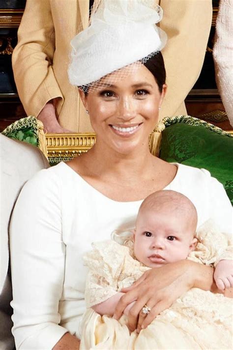 Duchess of Sussex and Baby Archie at his Christine. ARCHIE is ...