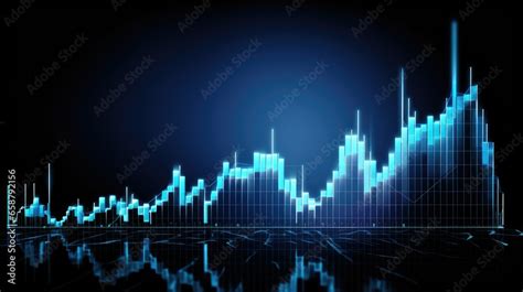 Line chart showing upward trend, representing data analysis, stock ...