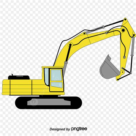 Construction Excavator Clipart Hd PNG, Construction Excavator Vector Construction Tools ...