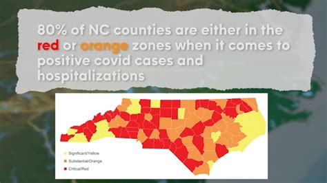 NC county alert system map: Number of North Carolina counties in the ...