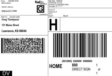 Freight Shipping Label Template