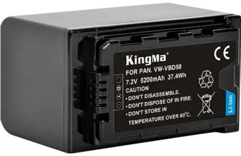 KINGMA Lithium-Ion Battery Pack For Panasonic VW-VBD58 - Apex Digital