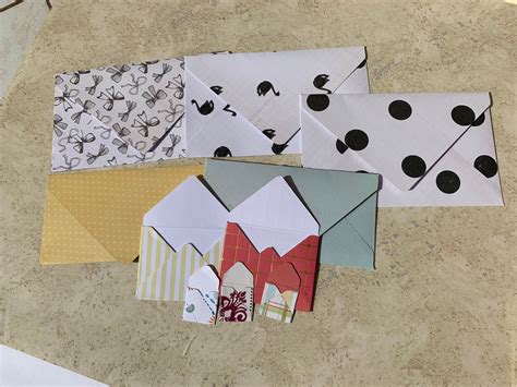 Set of 10 Mini Envelopes Variety of Sizes and Designs | Etsy