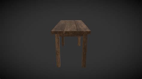 Wood Table - Download Free 3D model by toAflame [ce6977c] - Sketchfab