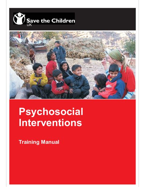 Psychosocial interventions – Training manual | Save the Children’s ...