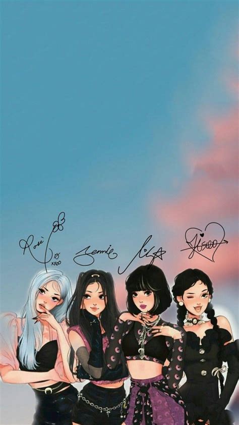 [100+] Blackpink Cartoon Wallpapers | Wallpapers.com