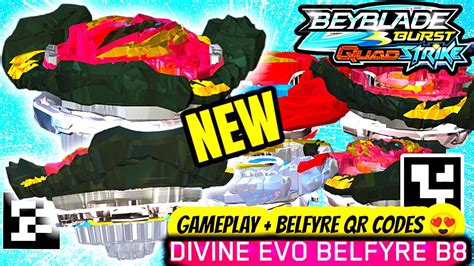 DIVINE EVO BELFYRE B8 Gameplay + QR CODES ALL Belfyre Beyblades ...