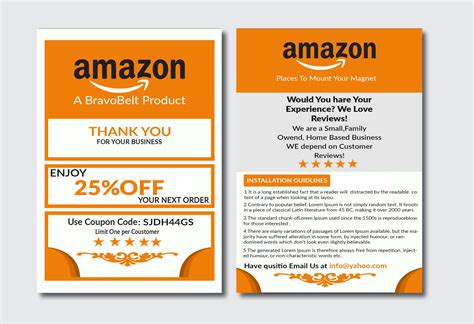 I will design amazon thank you card, product and package insert | Thank you card design, Thank ...