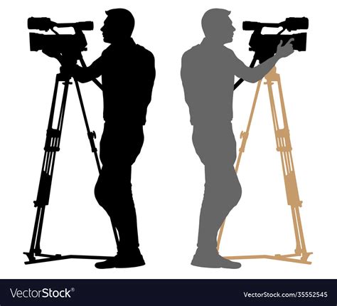 Cameraman silhouette Royalty Free Vector Image