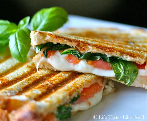 Caprese Panini » Life Tastes Like Food | Recipes, Food, Cooking recipes