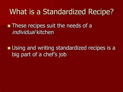 PPT - Understanding Standardized Recipes PowerPoint Presentation - ID ...