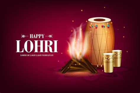 Free Vector | Realistic lohri festival