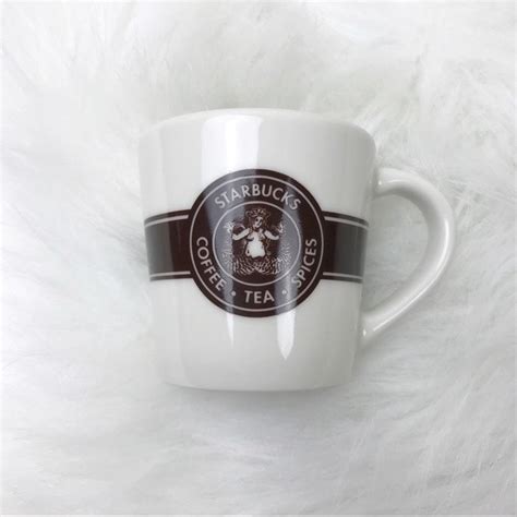 Starbucks | Dining | Starbucks Espresso Cup White And Brown Stripe 3oz ...