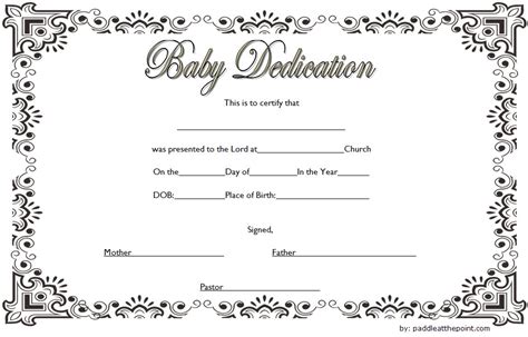 Baby Dedication Certificates: 10 Examples - Childrens Ministry Online