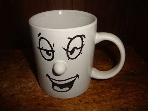 Funny Face Mug Mood Emotion Mug with Protruding Noses 3 Dimensional #2 | Mugs, Face mug, Coffee mugs