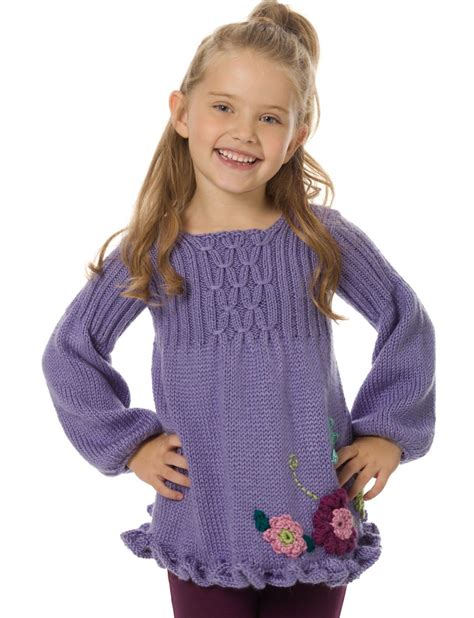 Girl's Smocked Tunic - Patterns | Yarnspirations | Knitting girls, Girls smock, Crochet dress ...