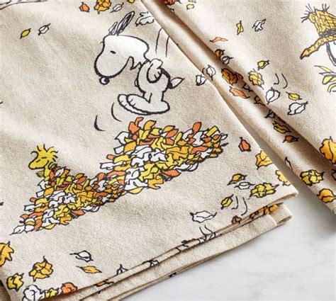 Peanuts™ Fall Leaves Tea Towels - Set of 2 | Pottery Barn