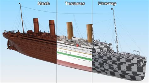 HMHS Britannic 3D Model $199 - .3ds .blend .c4d .fbx .max .ma .lxo .obj - Free3D