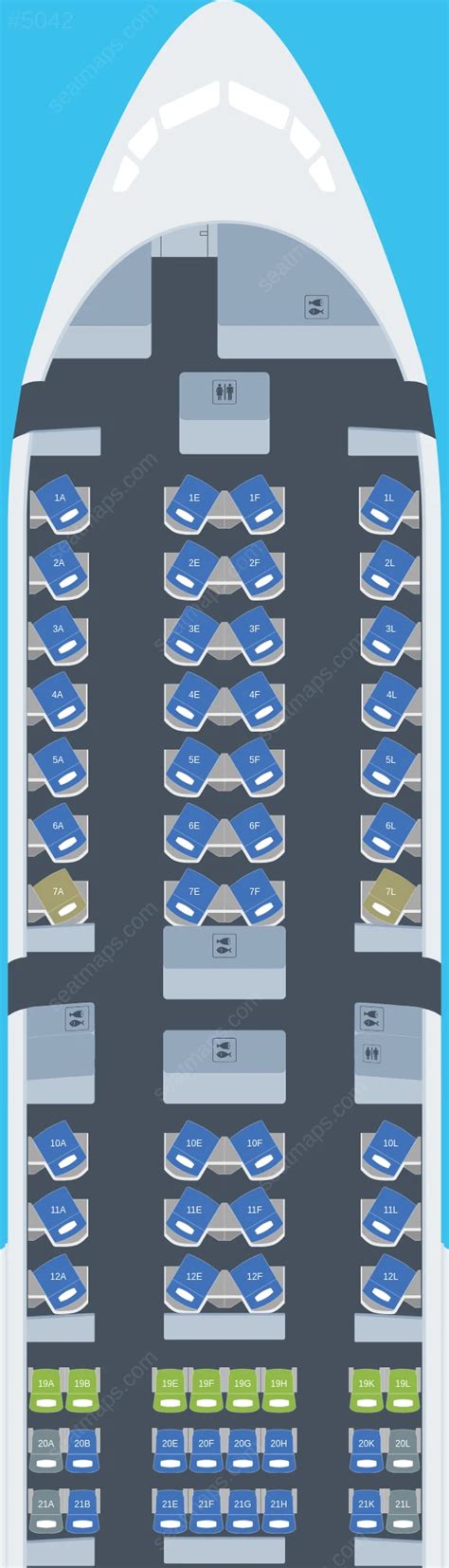 Seat map of Boeing 777 Air France updated 2024