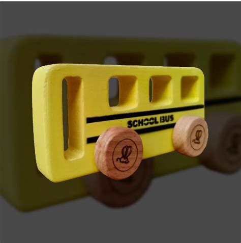 Wooden School Bus Toy, Color : Yellow at Rs 200 / Piece in Ahmedabad | Triad Industries