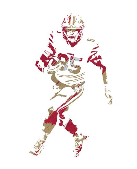 George Kittle San Francisco 49ers Watercolor Strokes Pixel Art 2 Mixed ...