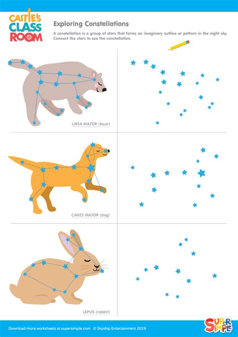 Stars And Constellations Worksheet